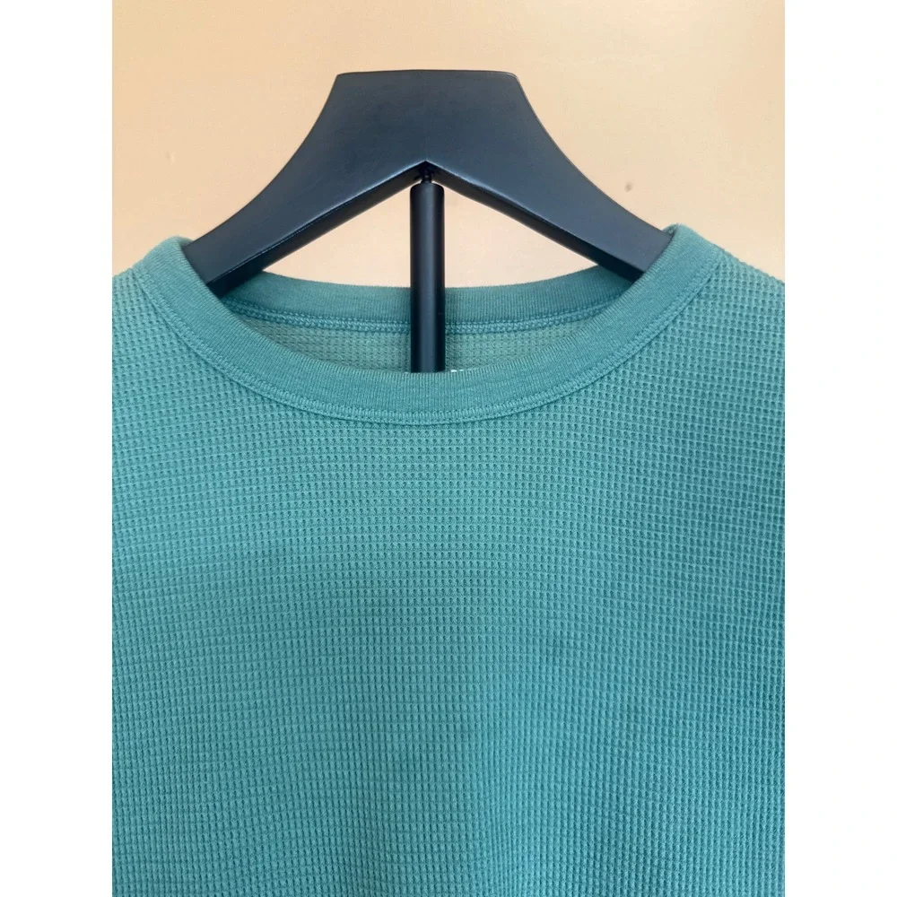 Old‎ Navy Kids Green Waffle Knit Long Sleeve Thermal Shirt Size L 10-12